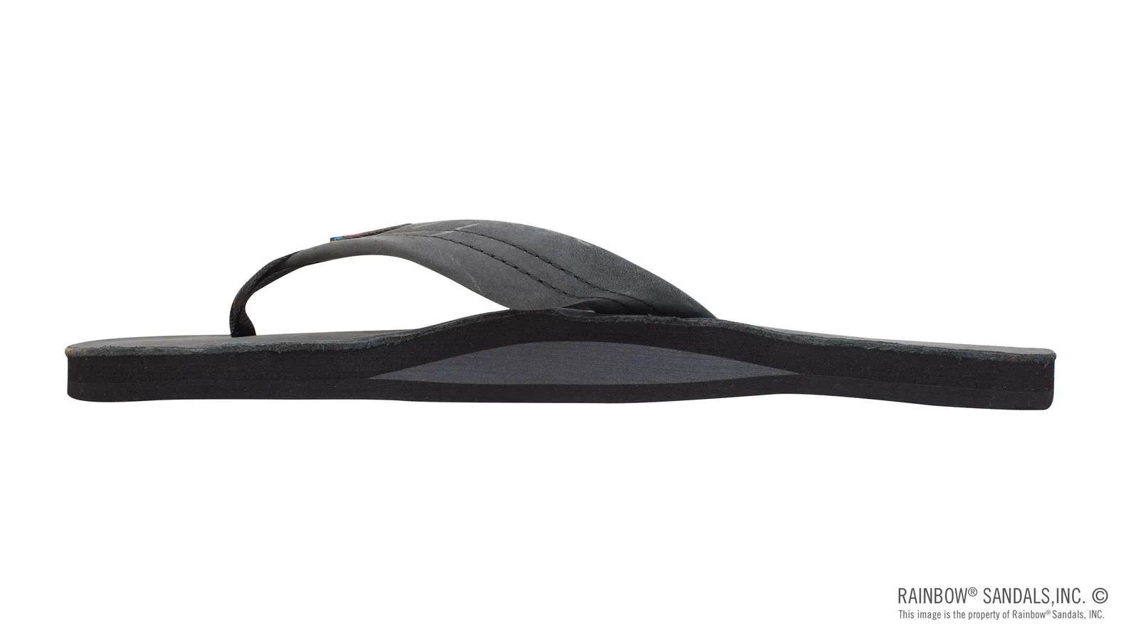 Rainbow Men's Prem Leather 1in BLACK