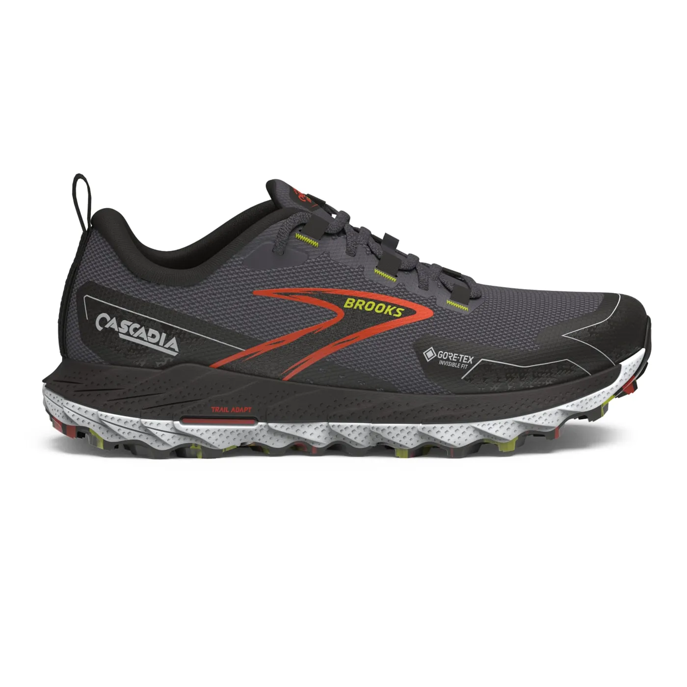 Brooks Men's Cascadia 18 GTX Blackened Pearl/Black/Tomato - Main Image